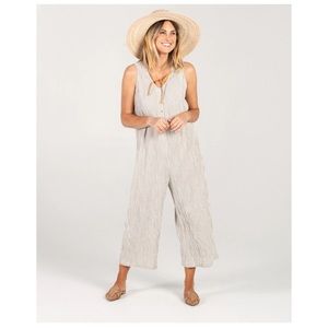 Rylee and Cru Striped Bridgette Jumpsuit